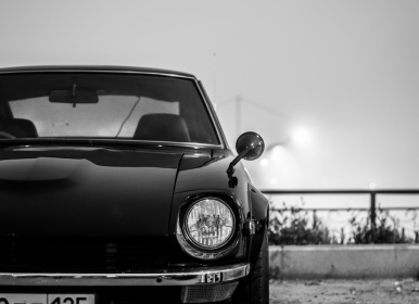 old school car headlight